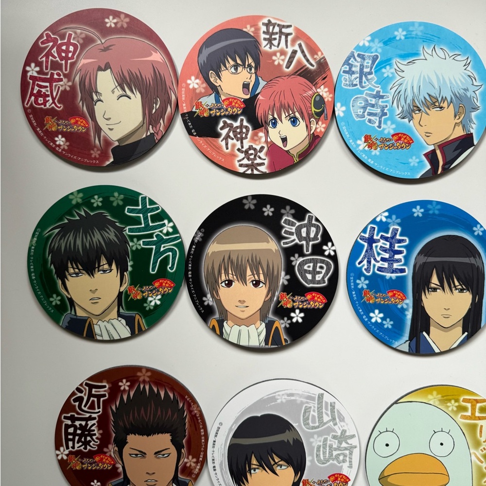 Gintama anime coasters set Rare from Japan